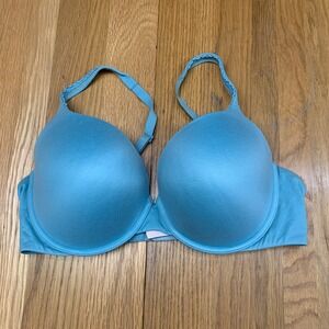 Victorias Secret Body by Victoria Perfect Shape Bra 38D Turquoise Blue Underwire